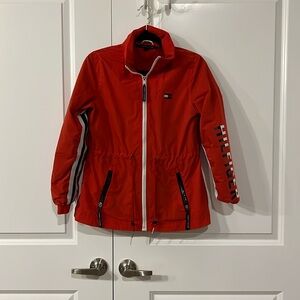 Lightly worn red, white and black Tommy Hilfiger size S windbreaker